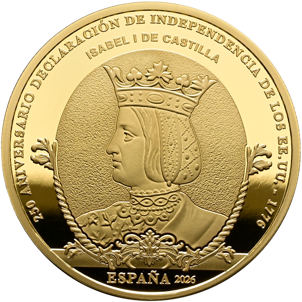 200 euros oro ESPAÑA 2026 - ISABEL I DE CASTILLA -  250 ANIV. EEUU