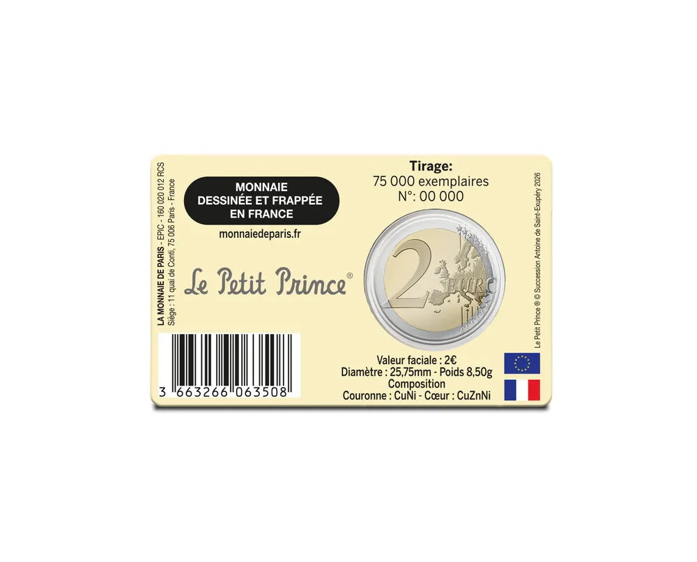 2 euros FRANCIA 2026 El Principito - El Desierto
