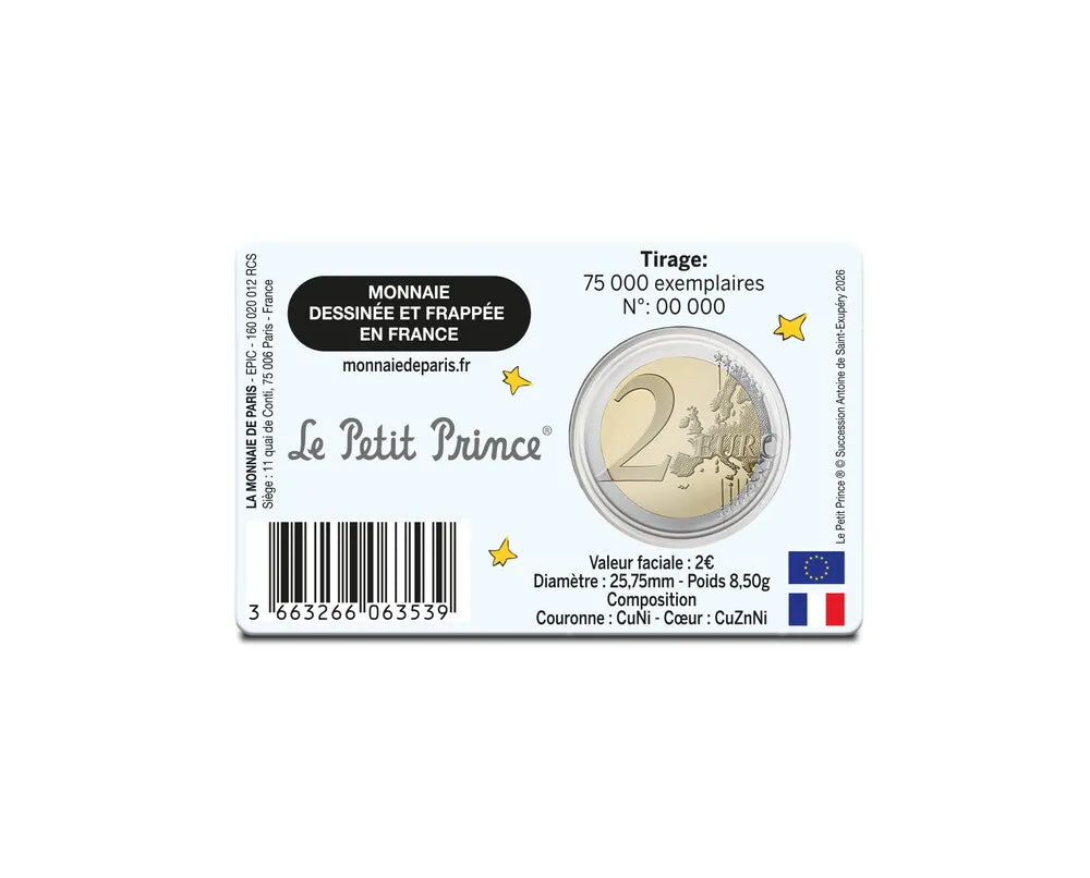 2 euros FRANCIA 2026 El Principito - El avión