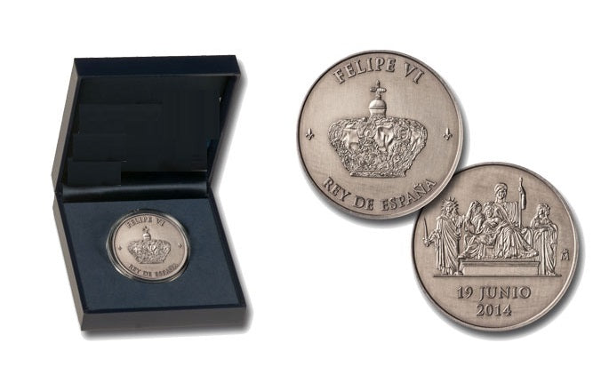 ESPAÑA medalla plata PROCLAMACIÓN REY FELIPE VI 19 Junio