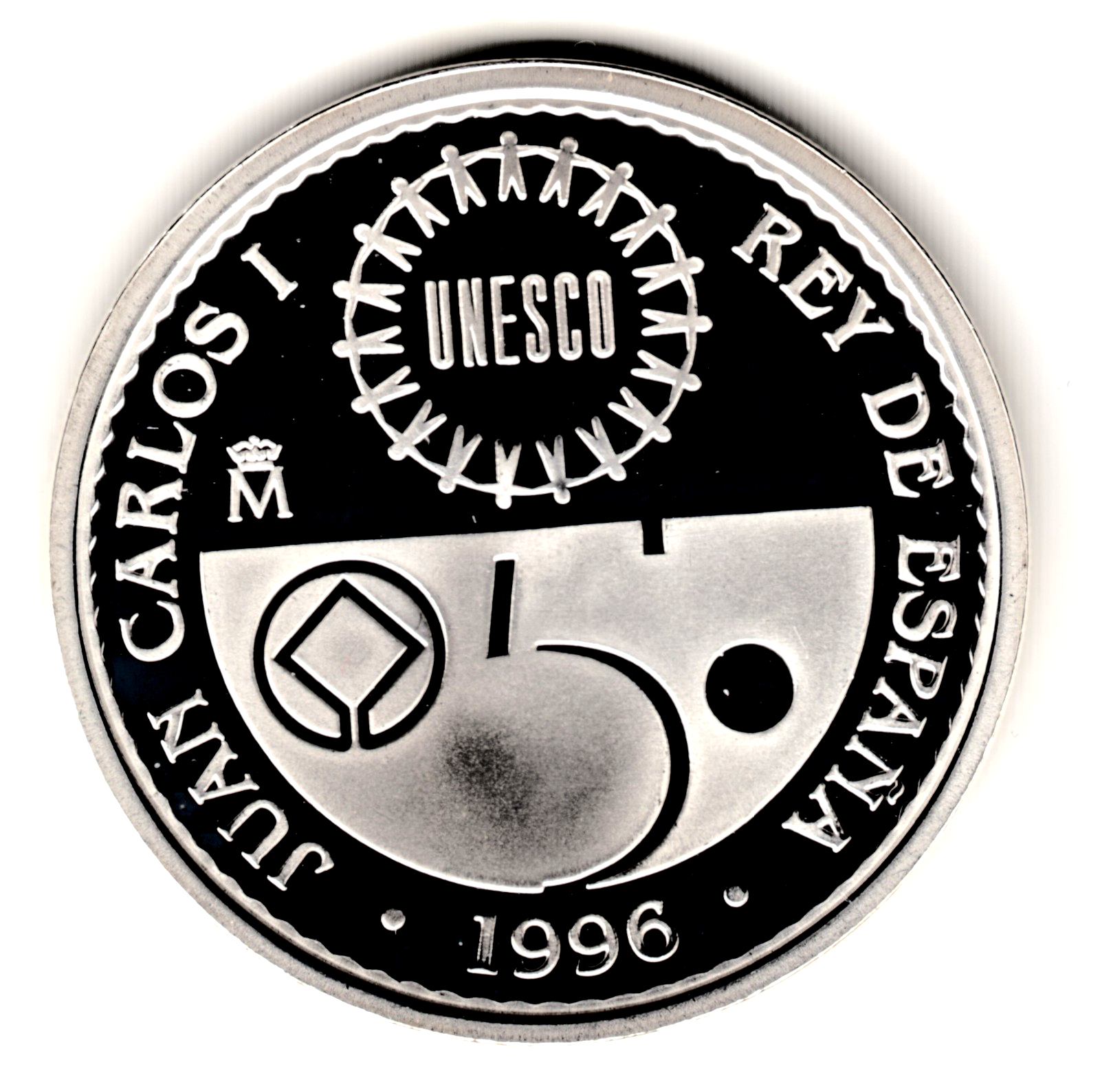 2000 pesetas plata ESPAÑA 1996 - MERIDA -  UNESCO