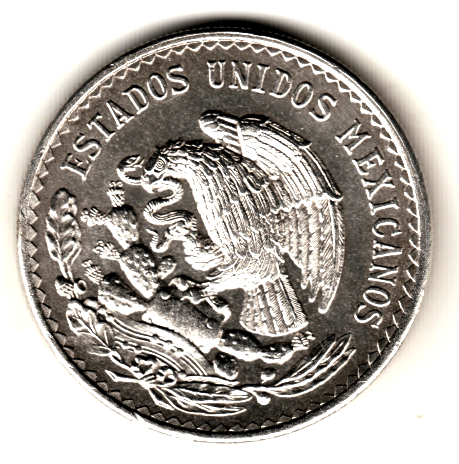 1 peso plata MEXICO 1947  Sin circular  CACHETON