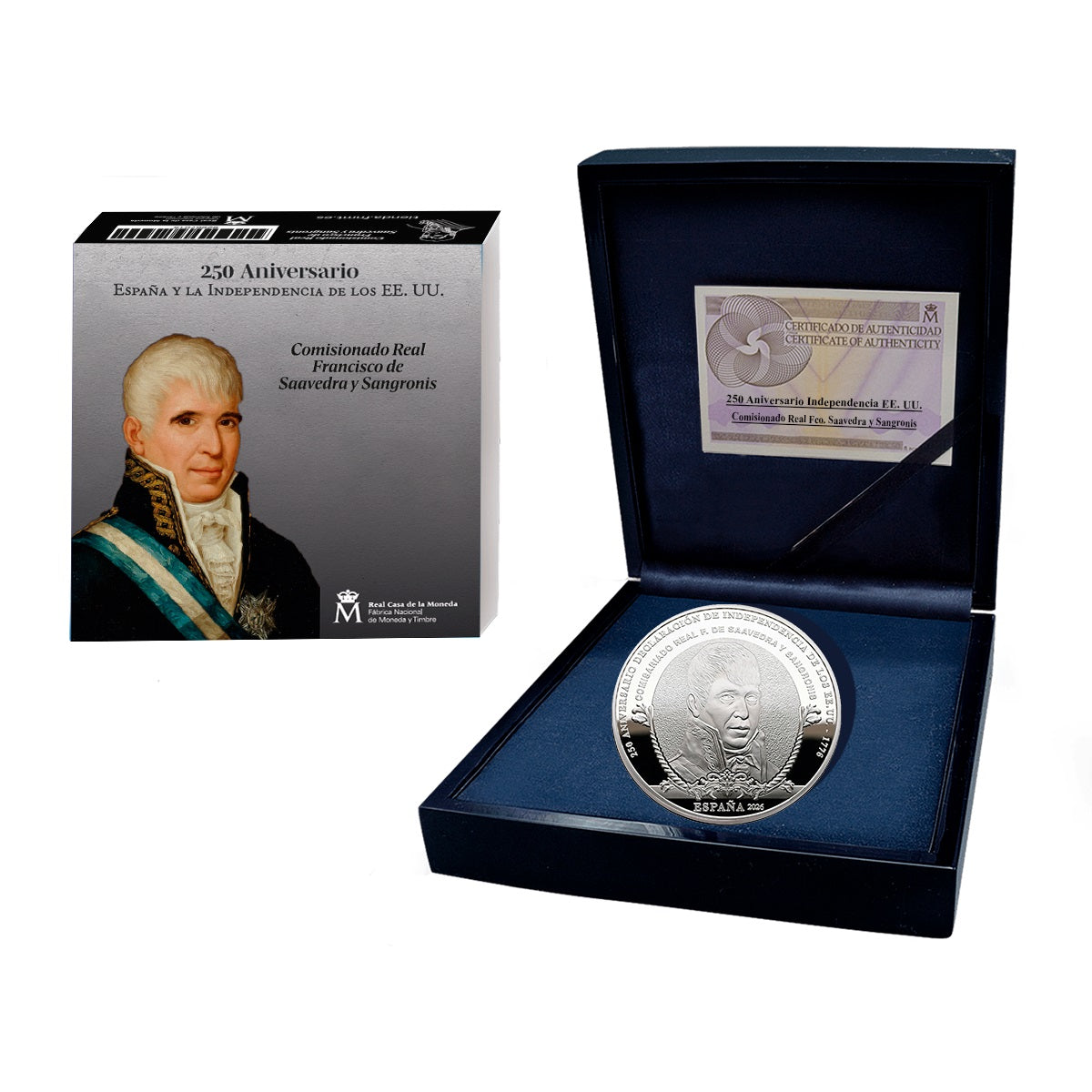 10 euros plata ESPAÑA 2026 - FRANCISCO DE SAAVEDRA (250 ANIV. EEUU)
