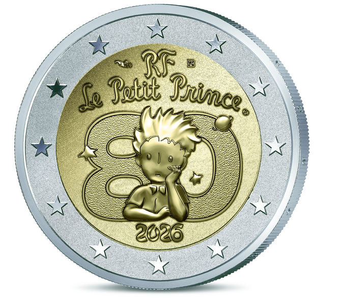 2 euros FRANCIA 2026 proof El Principito - pulido inverso