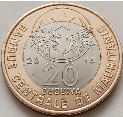 Mauritania 50 y 20 uguiya 2014