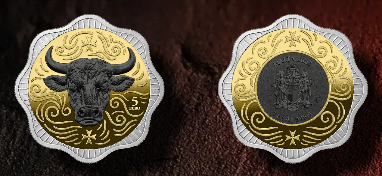 5 euros MALTA 2025 de 1 oz de buey maltés