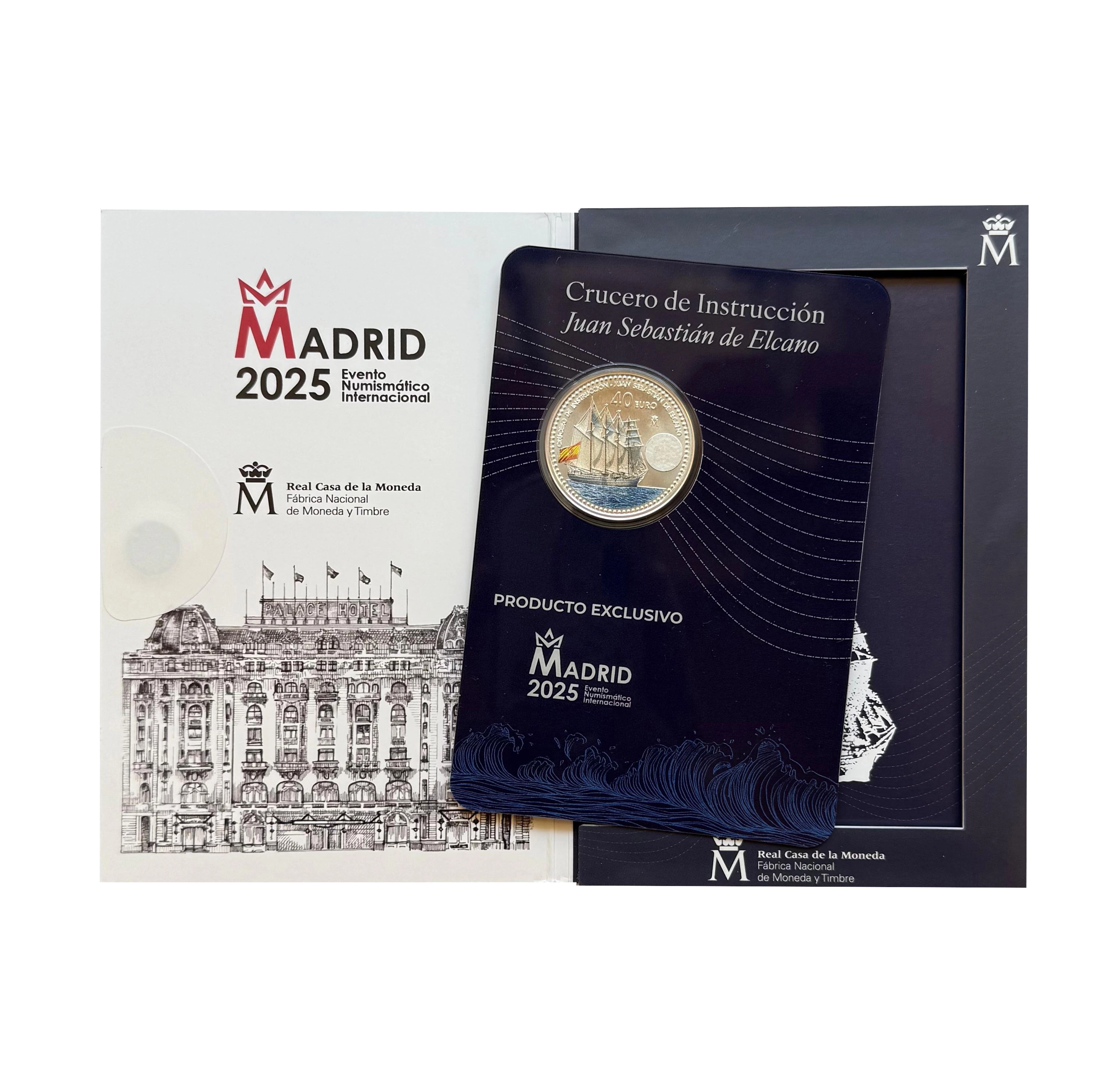40 euros ESPAÑA 2025 - Juan Sebastián Elcano (EDICIÓN EVENTO NUMISMÁTICO INTERNACIONAL)