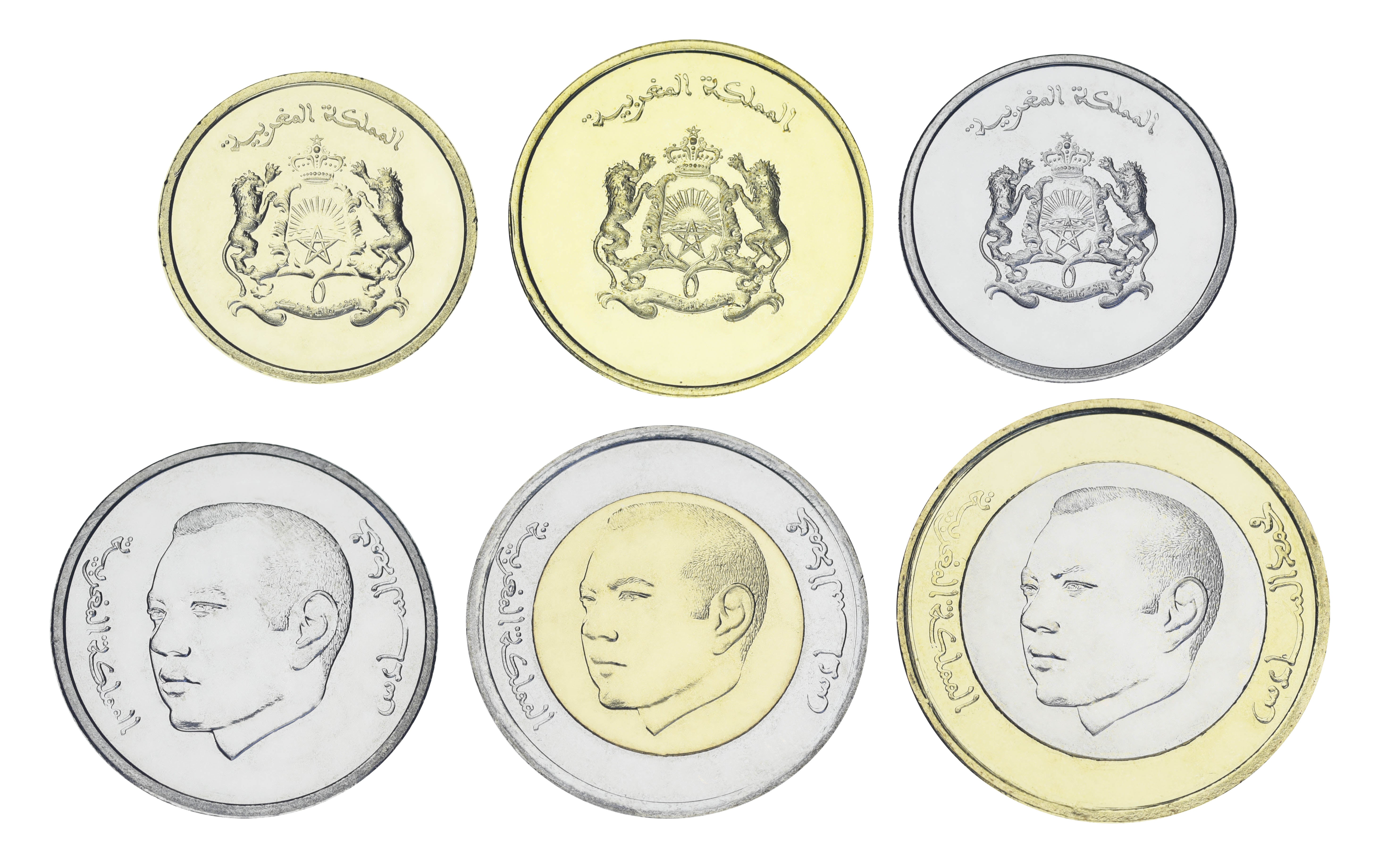10 20 Céntimos 1/2 ,1, 5 ,10 Dirhams 2023 Marruecos Set 6 monedas