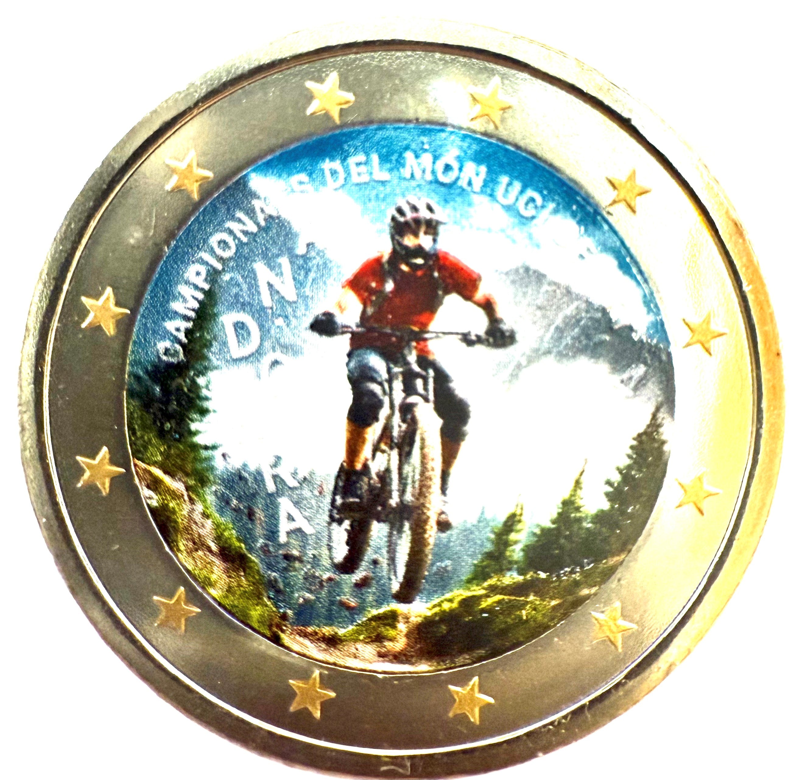 2 euros ANDORRA 2024 - Campeonato del mundo UCI de BTT (COLOR)