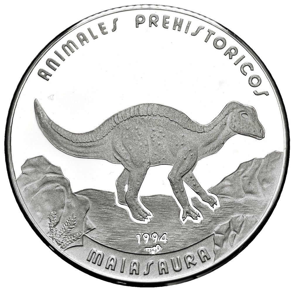 5 pesos plata CUBA 1994 ANIMALES PREHISTORICOS - Maiasaura