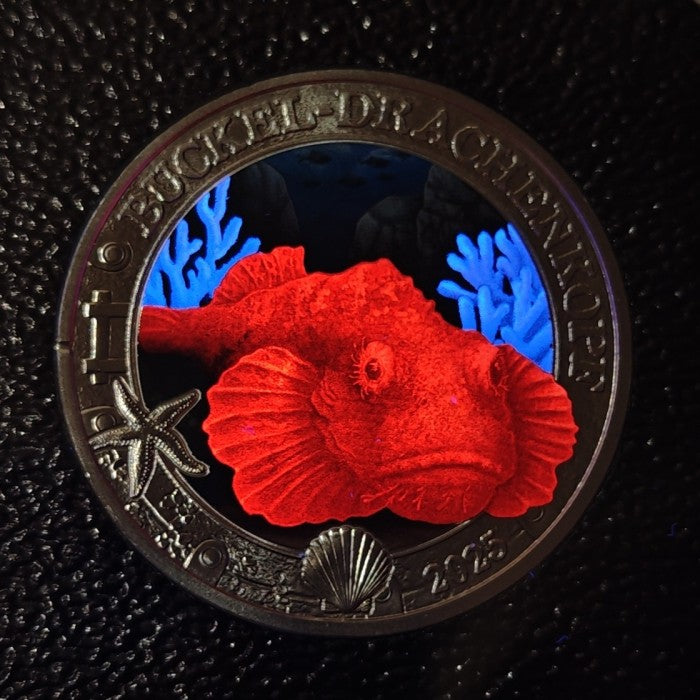 3 euros AUSTRIA 2025 - Vida Marina Luminosa - Pez piedra falso