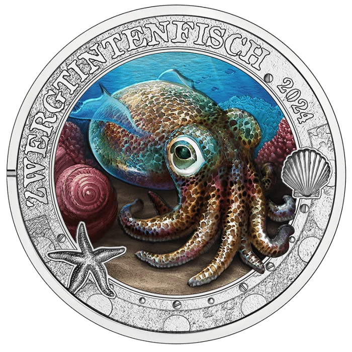 3 euros Austria 2024 – Vibrante Vida Marina “Calamar Hawaiano”