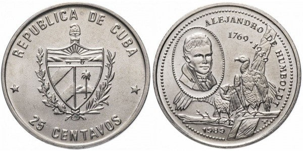25 Centavos CUBA Alexander von Humboldt