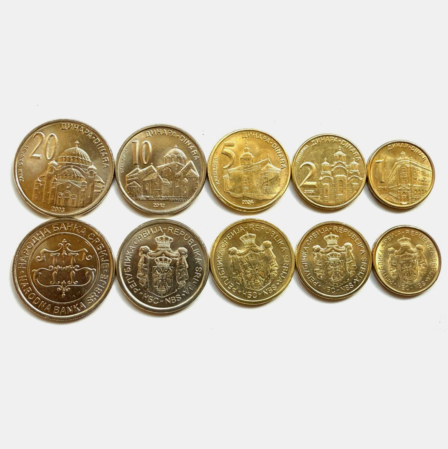 Serie SERBIA 2003/2024 - 5 monedas