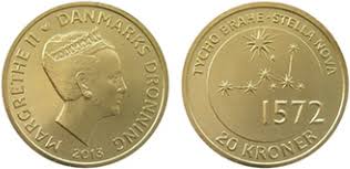 Dinamarca  20 Kroner 2013 Científicos daneses: Tycho Brahe y De Nova Stella