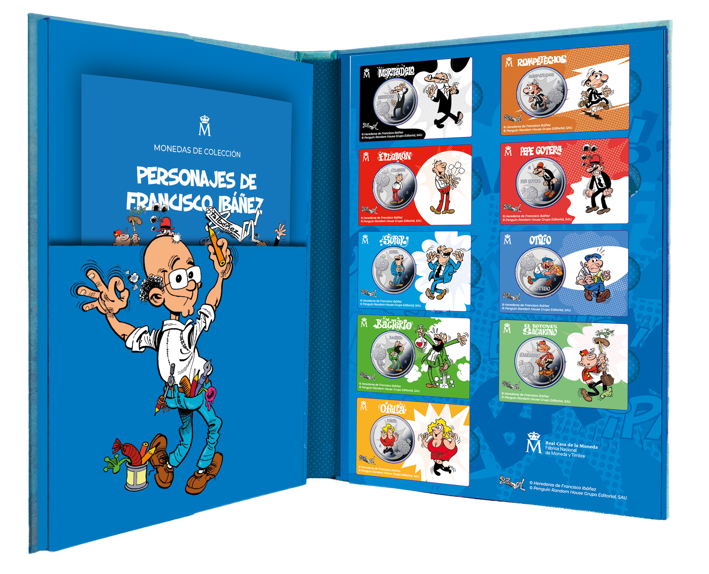ESPAÑA 2026 colección MORTADELO Y FILEMON serie personajes Franciso Ibañez