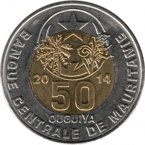 Mauritania 50 y 20 uguiya 2014