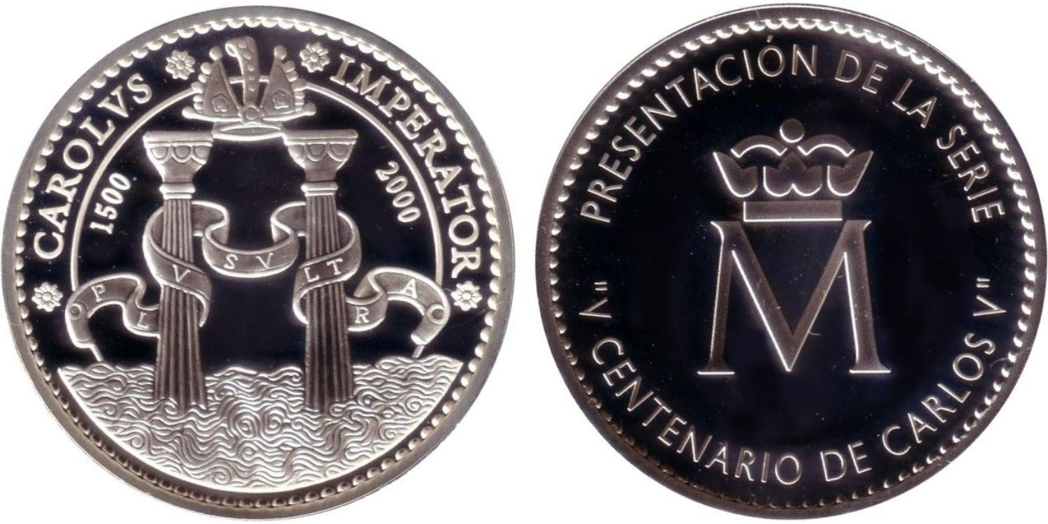 2000 pesetas plata año 2000 V CENTENARIO CARLOS V - Prueba de Presentación