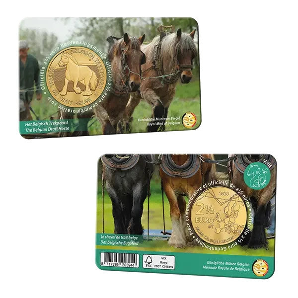 Belgica 2026 moneda 2,5€ Euros Caballo de Tiro coincard BU versión NL