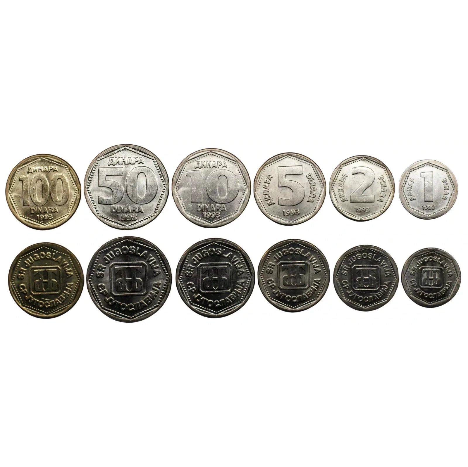 Serie YUGOSLASVIA 1993 - 6 monedas