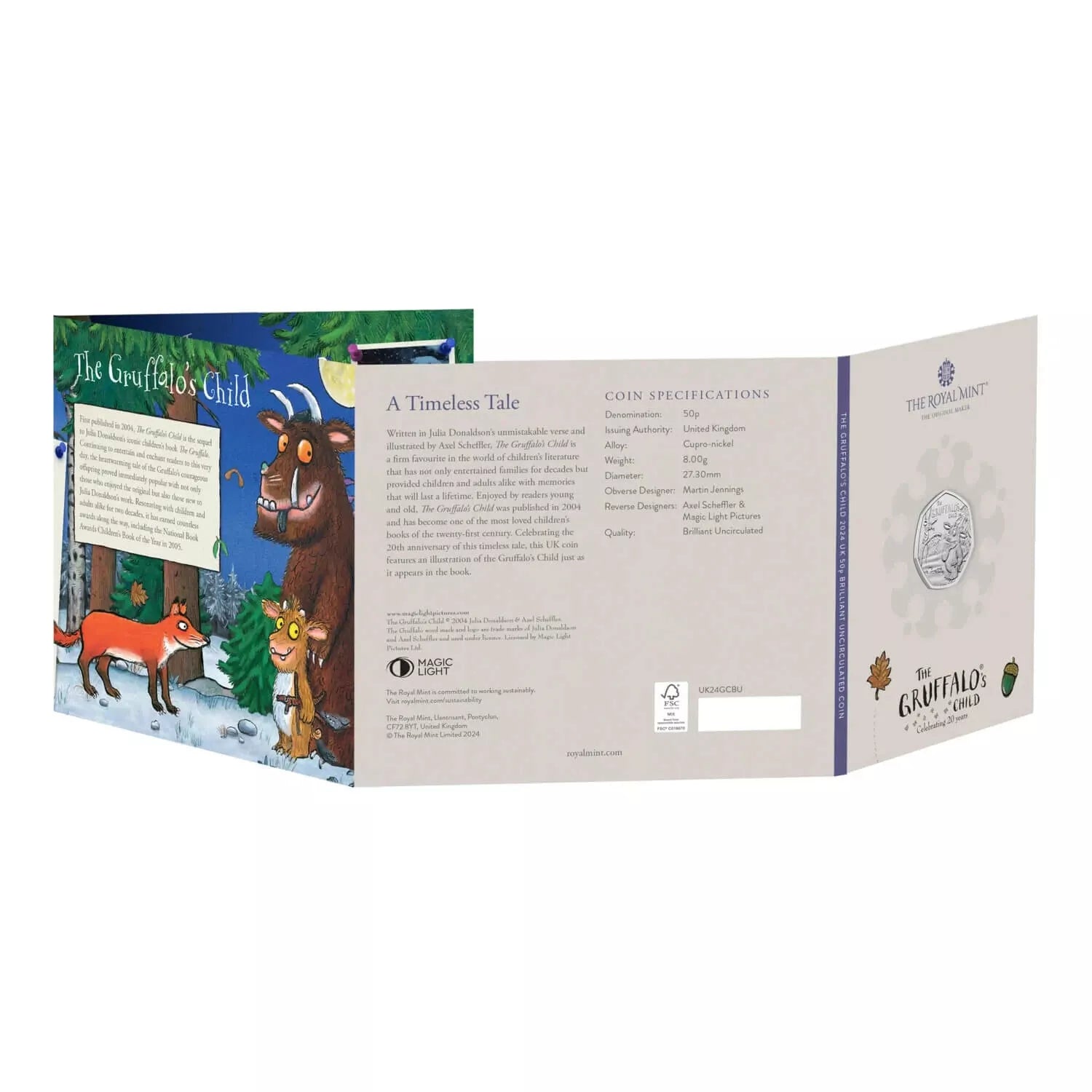 50 peniques REINO UNIDO 2024 - The Gruffalo's Child