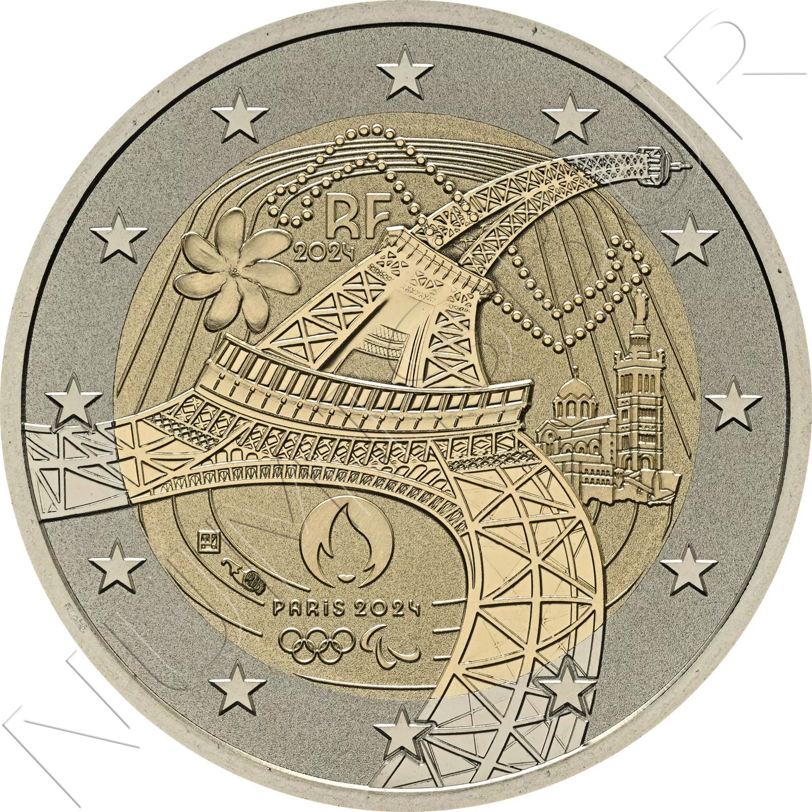 2 euros FRANCIA 2024 - Juegos Olímpicos y Paralímpicos París 2024 (PROOF REVERSE)