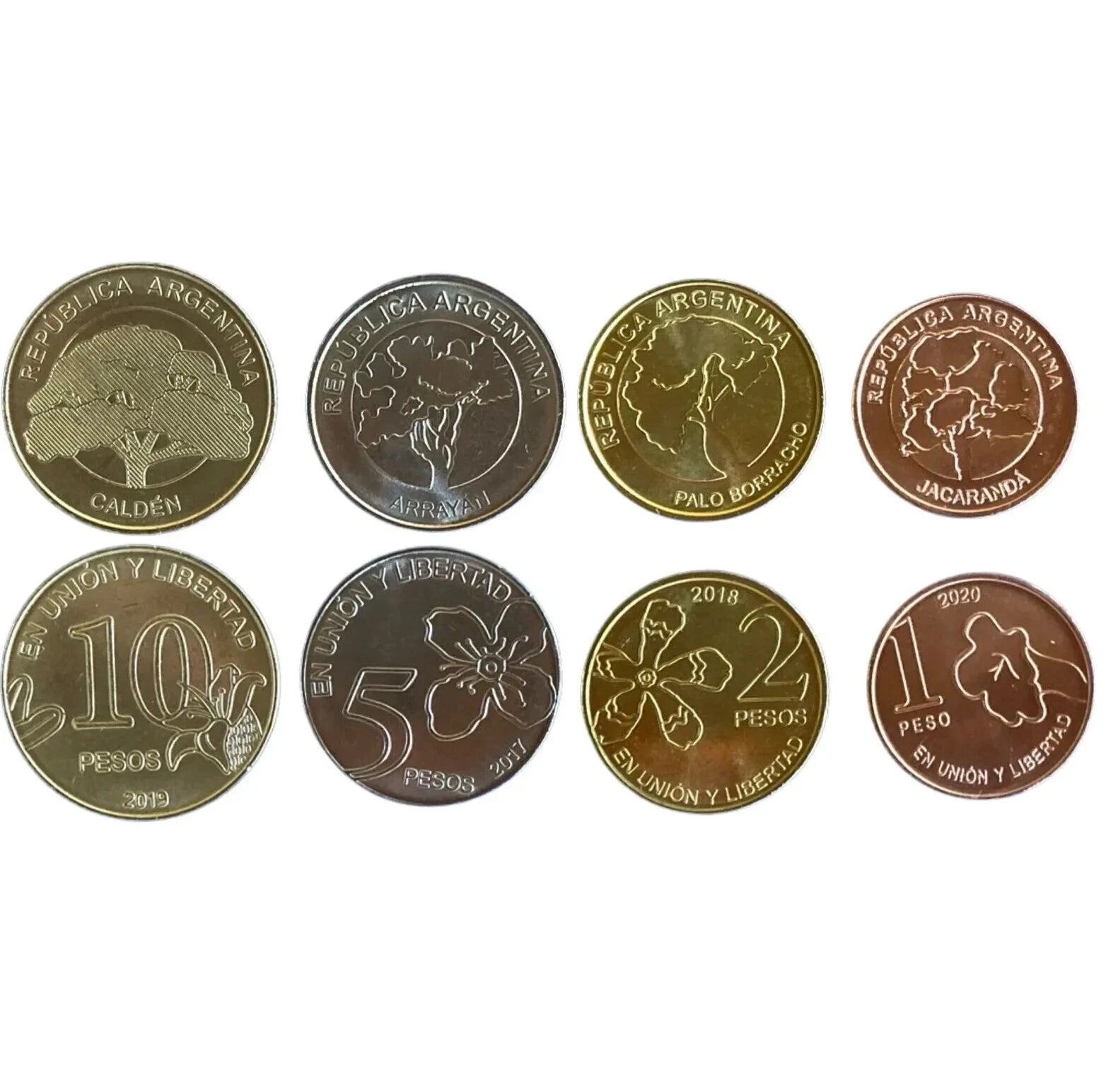Serie ARGENTINA 2017 / 2020 - 4 monedas