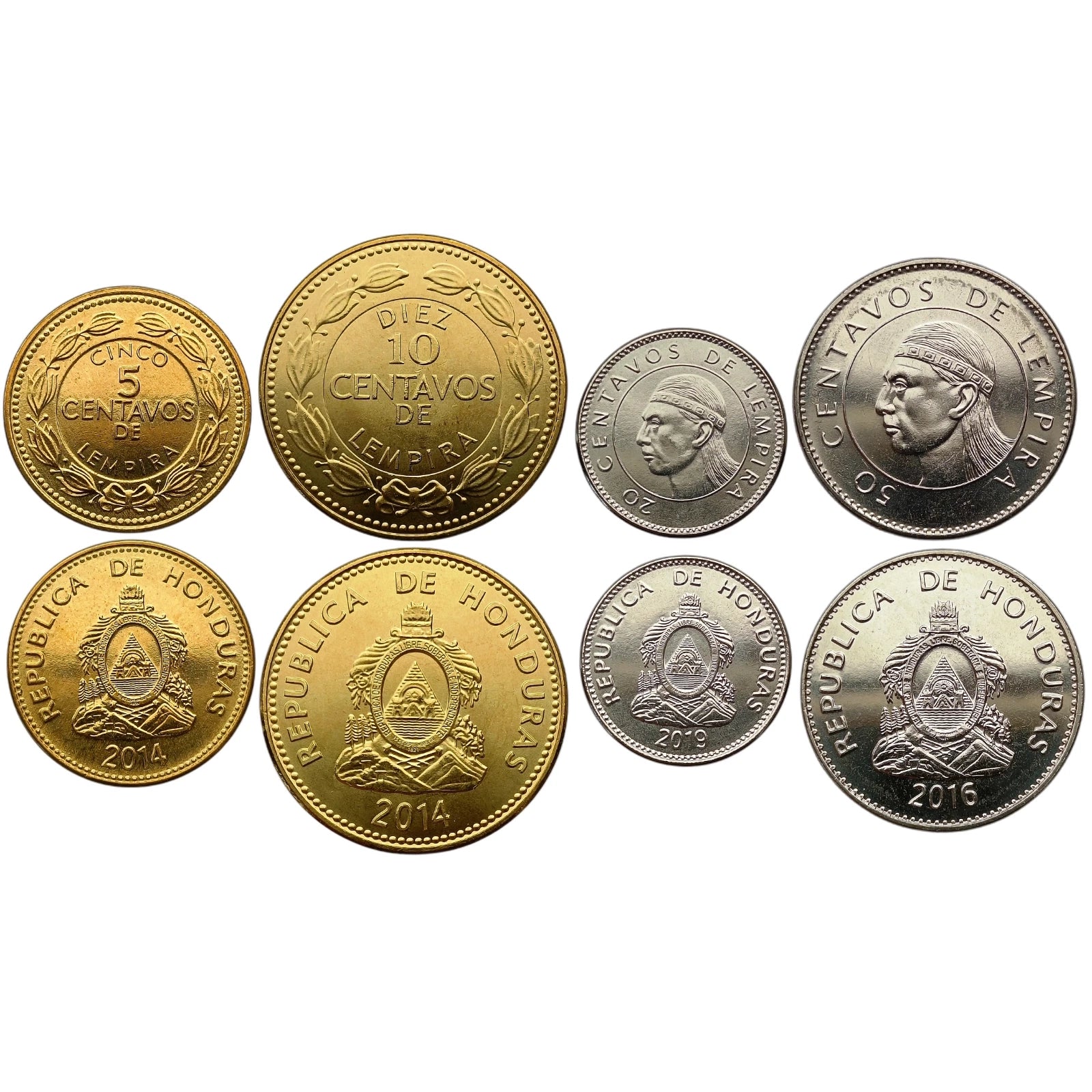 Serie HONDURAS 2014 / 2019 -4 monedas