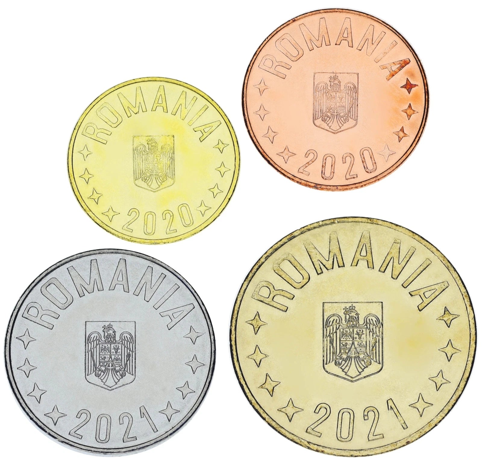 Serie RUMANIA 2020 / 2021 - 4 monedas