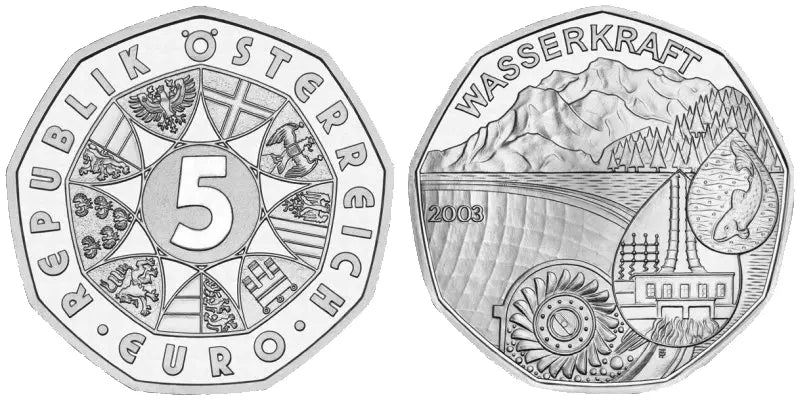5 euros AUSTRIA 2005 - 100 years of Sky