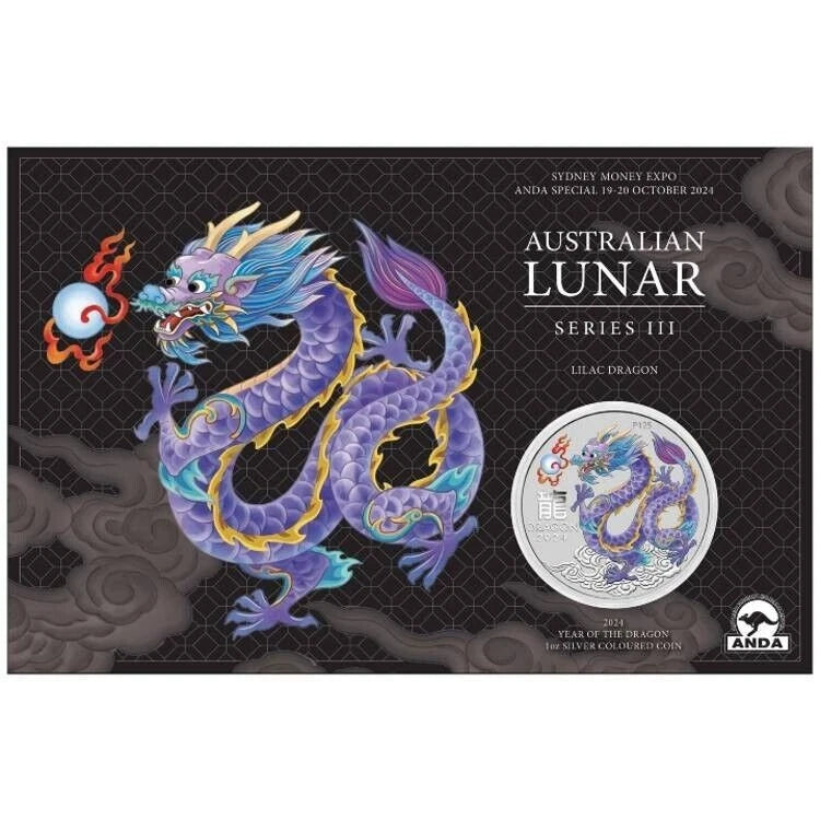 1 dólar AUSTRALIA 2024 - Año del  Dragón (SIDNEY MONEY EXPO)