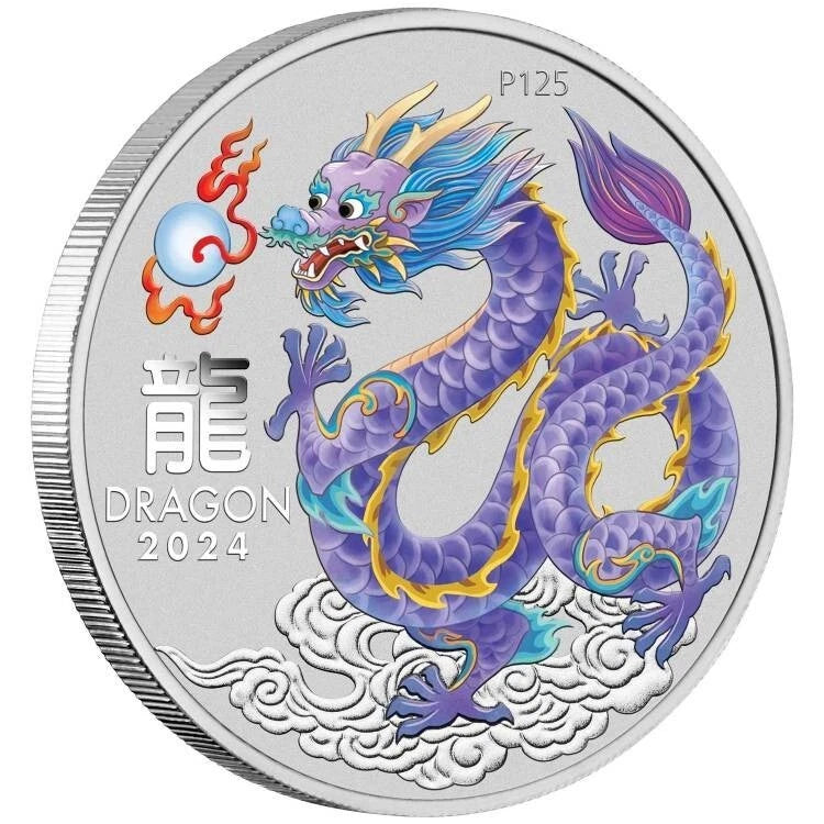 1 dólar AUSTRALIA 2024 - Año del  Dragón (SIDNEY MONEY EXPO)