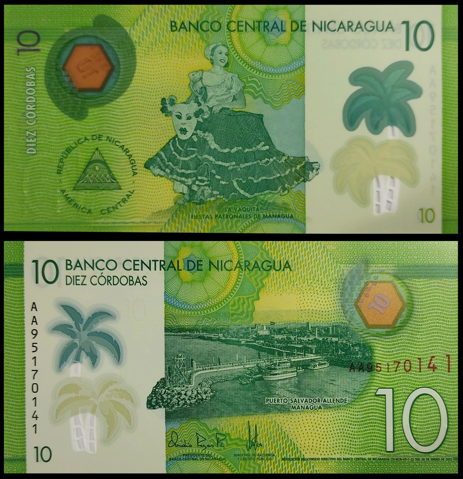 10 cordobas NICARAGUA 2022 - Pick 209a