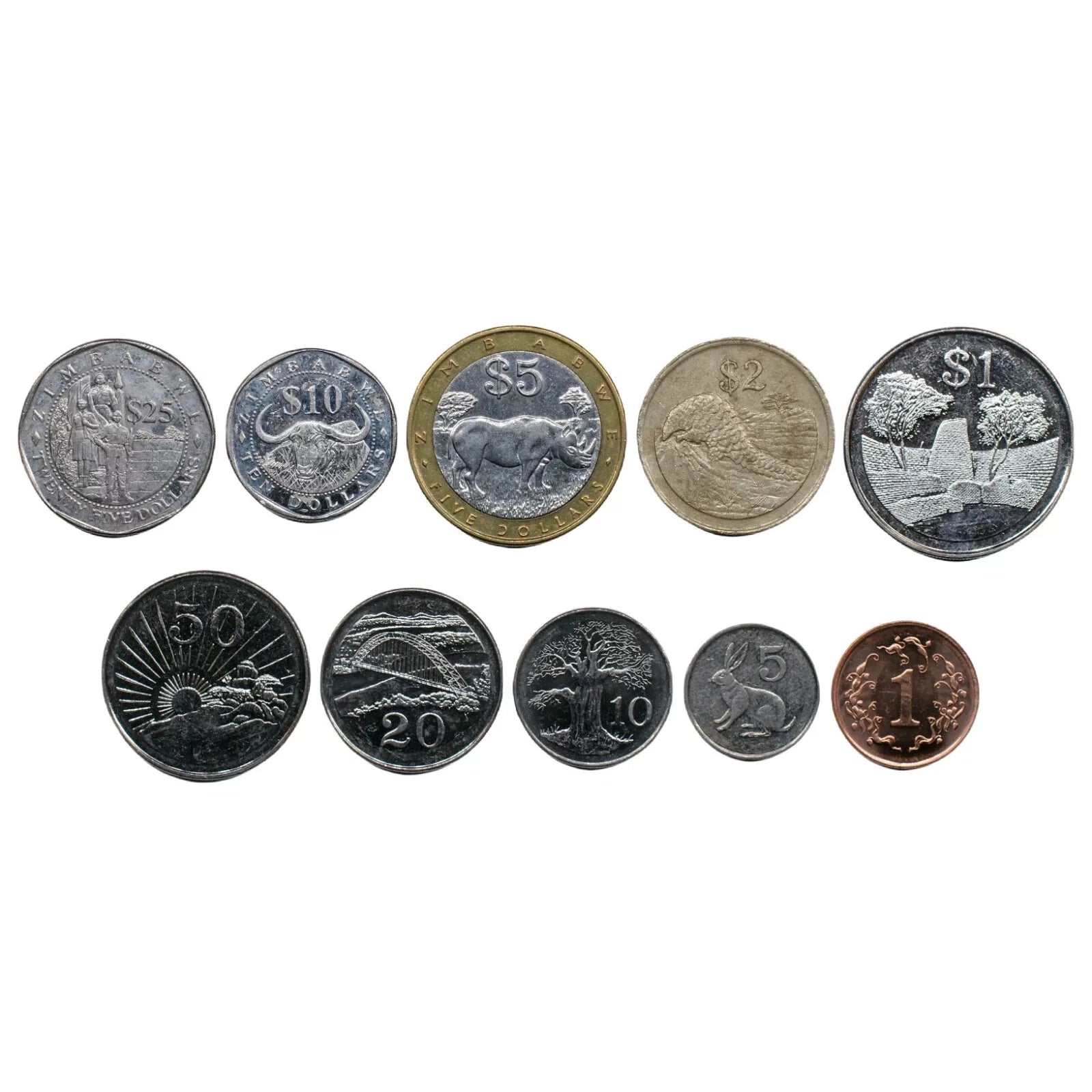 Serie ZIMBAWE 1991/2003 - 10 monedas