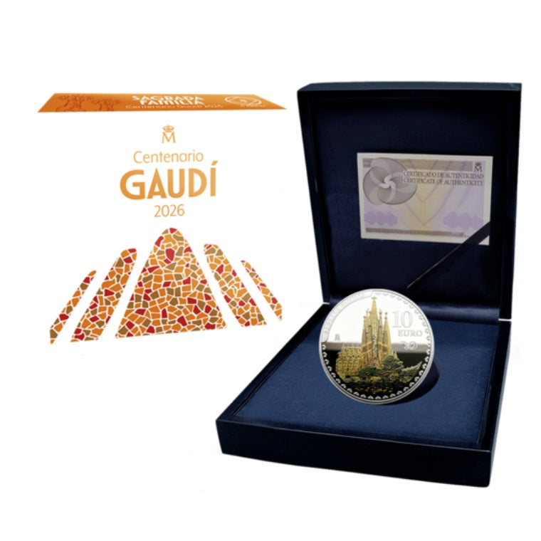 10 euros plata ESPAÑA 2026 SAGRADA FAMILIA - Centenario Gaudí
