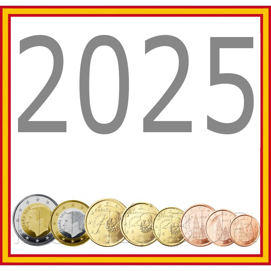 Tira ESPAÑA 2025 - 8 valores euros