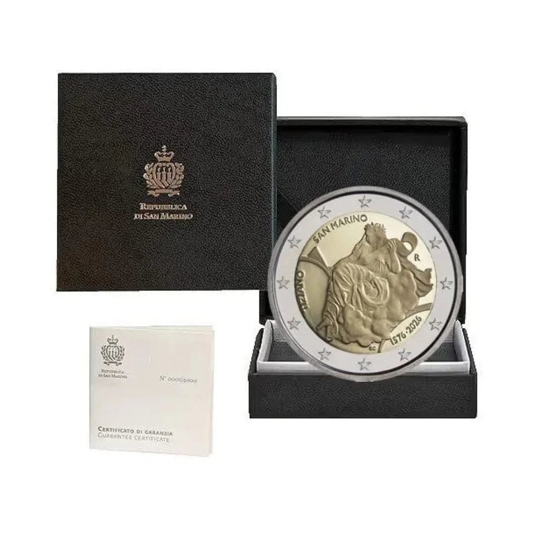 2 euros SAN MARINO 2026 - 450.º aniversario de la muerte de Tiziano Vecellio  Proof
